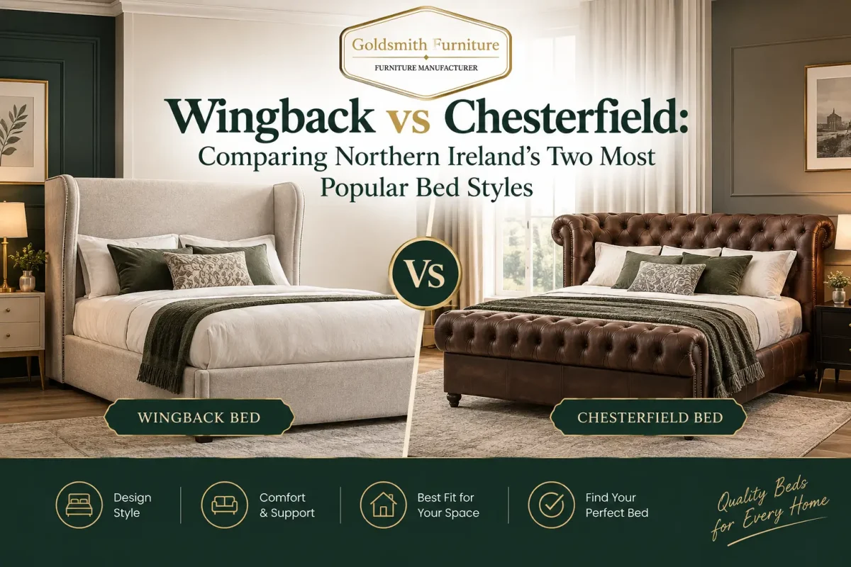 Wingback bed vs Chesterfield bed