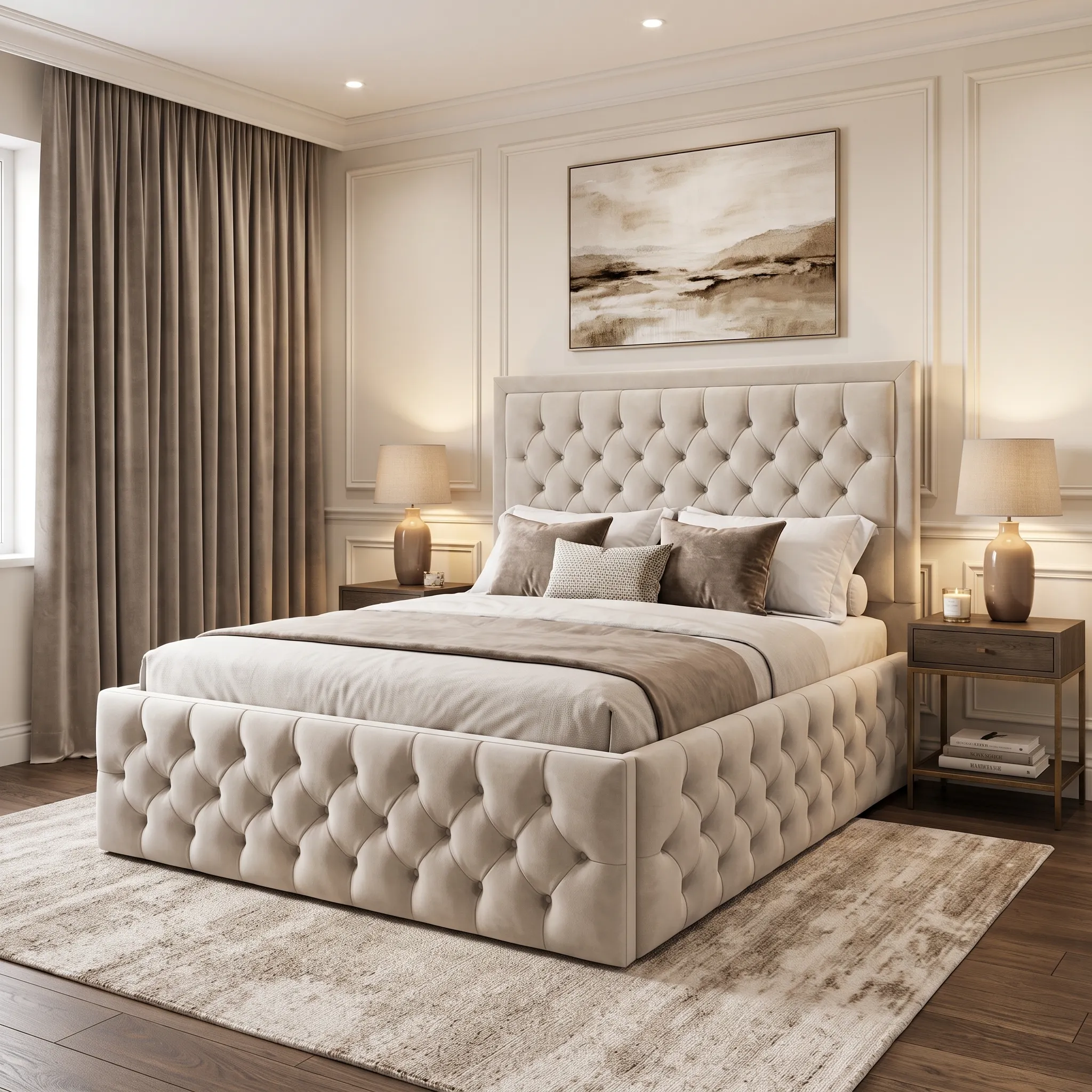 Bed_in_luxury_bedroom_2K_202607152325 (1) Milan Chesterfield Bed Range - Image 1