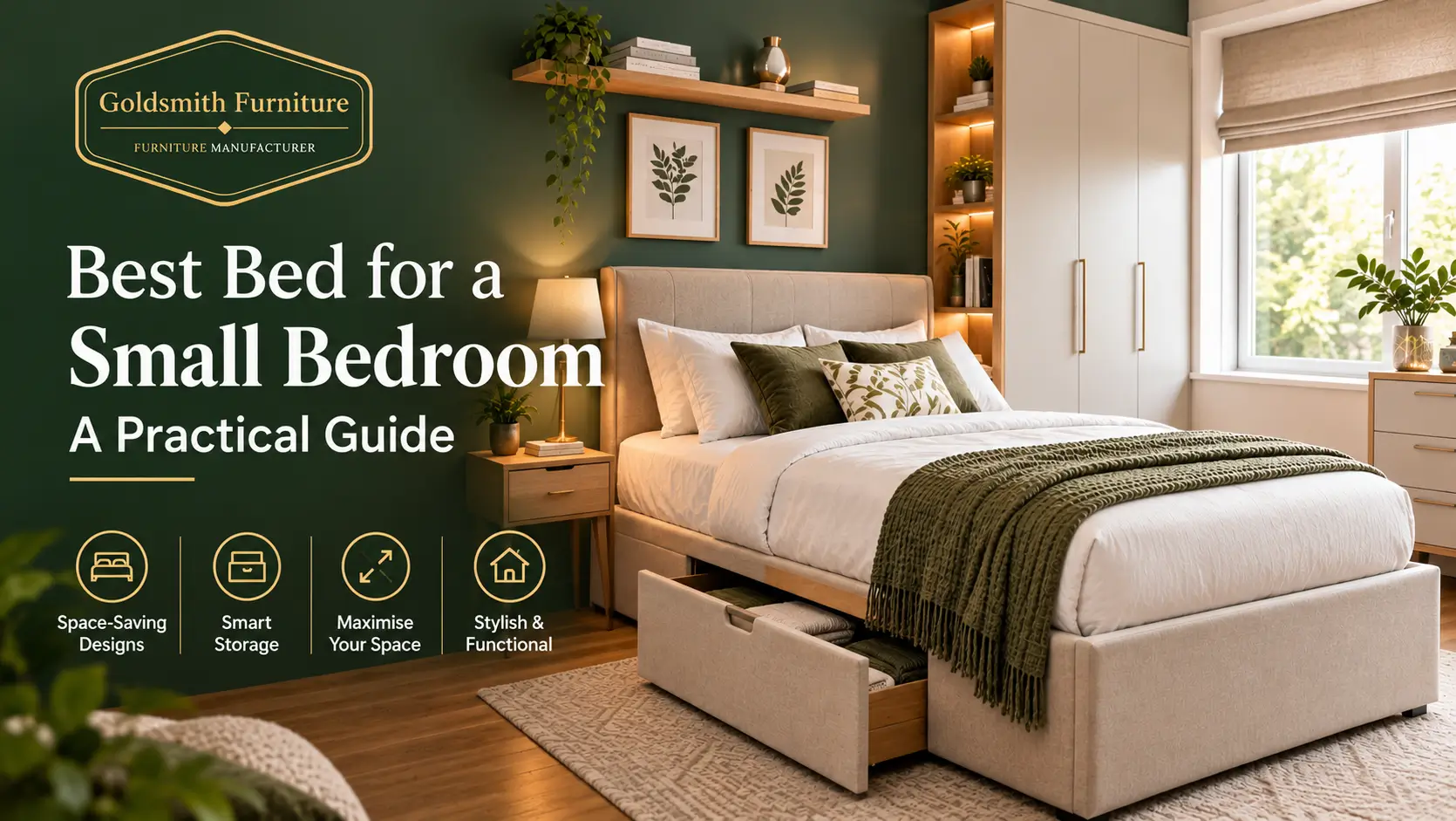 Best bed for small bedroom with space-saving storage