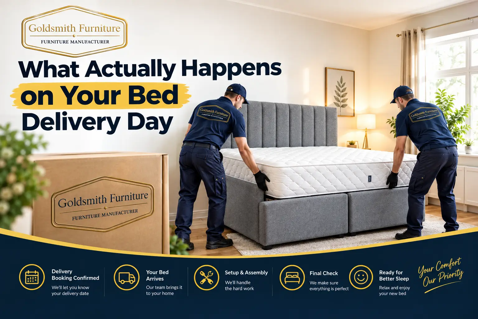 Bed delivery day in Northern Ireland with Goldsmith Furniture